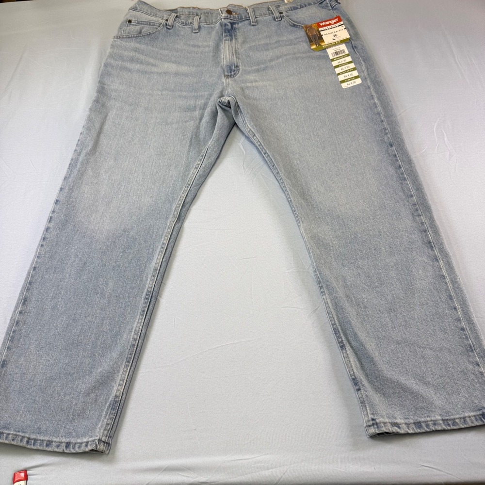 Wrangler Five Star Heritage Mens Regular Fit Jean Light Wash 44x30 1096FXVBI NWT